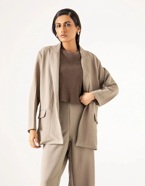 OVERSIZED TEXTURED BLAZER